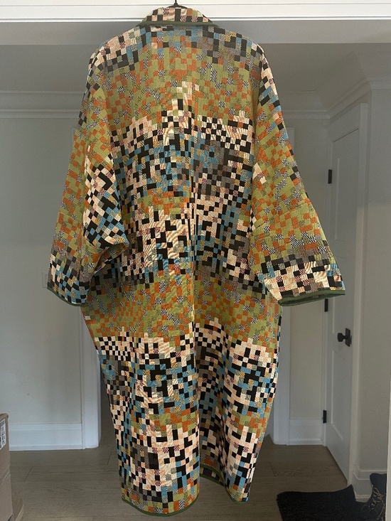 RED SKY Sought After & Sold Out Multicolour Pixel Maxi Coat - fits up to size 22 - Picture 12 of 16